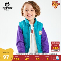 Piggy Banner childrens clothing boy sleeveless jacket winter New Stand-neck vest childrens cotton padded jacket jacket