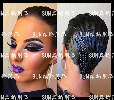 Professional Latin Dance Head Accessories Drilling Bar Morden Dance Head Accessories Hair Accessories Dance Performance Contest With Disc Head Disc Hair Accessories