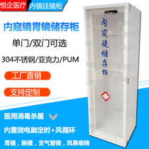Medical endoscope storage cabinet gastroscope laryngoscope colonoscopy bronchoscope hanging mirror cabinet double-layer liner mirror storage cabinet disinfection