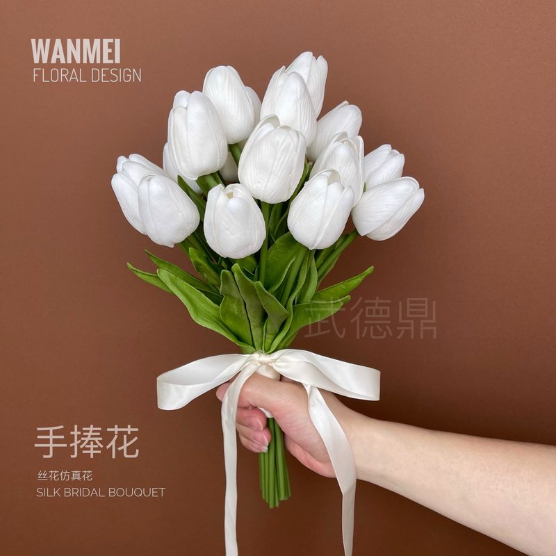 Hand-Feeling Tulip Bride Marriage Simulation Flower Bouquet with Flower Hand Korean Wedding Photography Projects