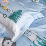 Хлопковый комплект, свежий универсальный пододеяльник, постельные принадлежности, 4 предмета, простой и элегантный дизайн