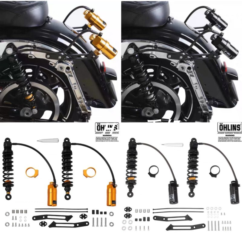 Suitable for Harley Avenue Highway Glider Road King 121St Modified Olympus Rear Shock Absorption and Additional Nitrogen Rear Shock Absorber