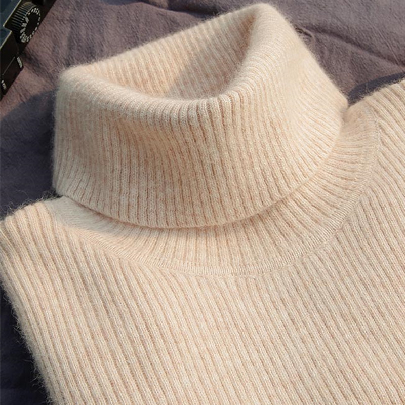 High-End Turtleneck Sweater for Women, Autumn and Winter, Thickened, Slim-Fit, Knitted Base Layer, New Style, Suitable for Pairing with Coats, Soft and Cozy Top