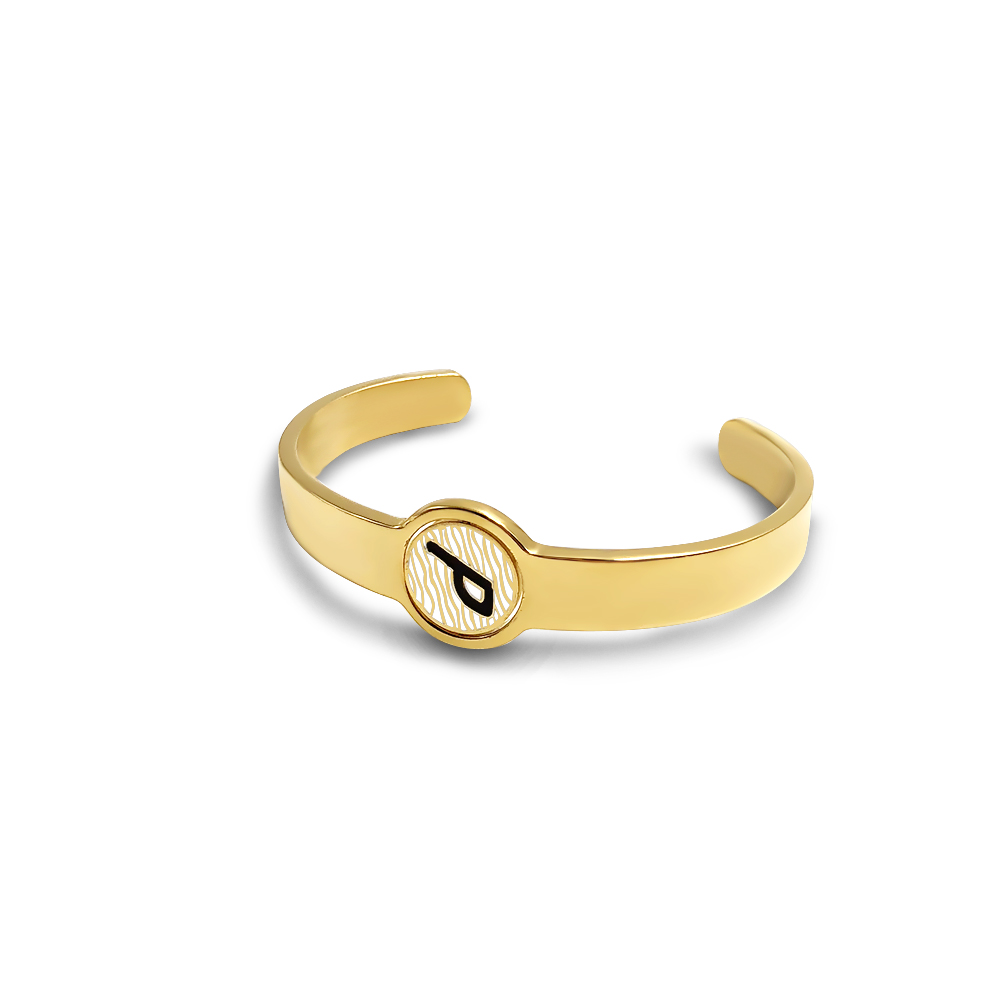 PLIP BRACELET 18AW P từ ngón giữa quay bằng thép titan có thể điều chỉnh mở vòng đeo tay vòng tay nam và nữ vòng đôi