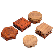 Pear solid wood pot pad Coaster Bogu frame Single product Gongfu tea accessories Purple Sand pot tea pet sample Teapot holder