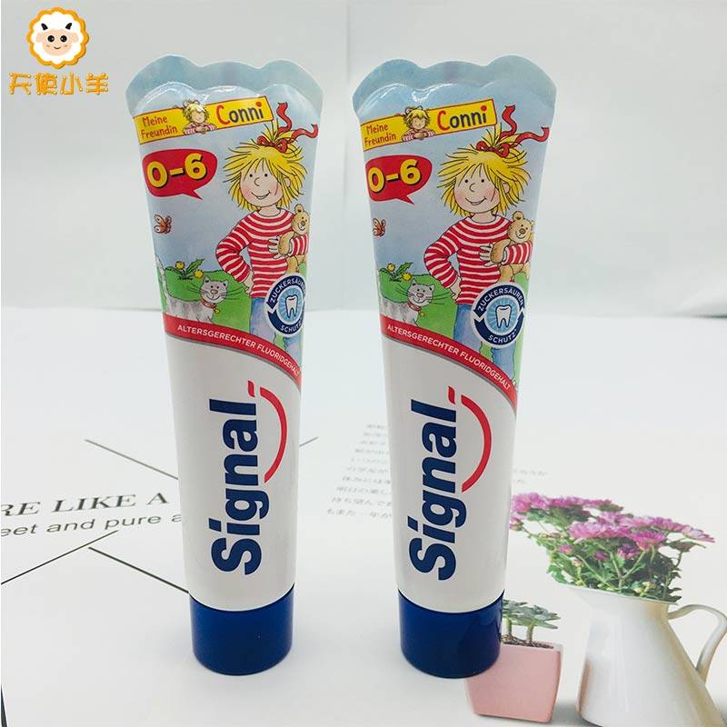 2pcs German original Jno signal children's and infant toothpaste Edible baby tooth paste fluorine 0-6 6 