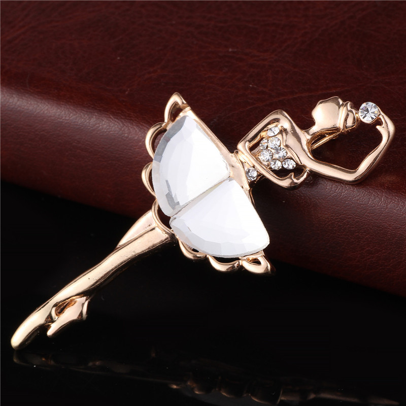 Phiên bản Hàn Quốc của quần áo quyến rũ thời trang thủy tinh ballerina cô gái hoạt hình trâm cài pin trẻ em - Trâm cài cài áo nữ sang trọng