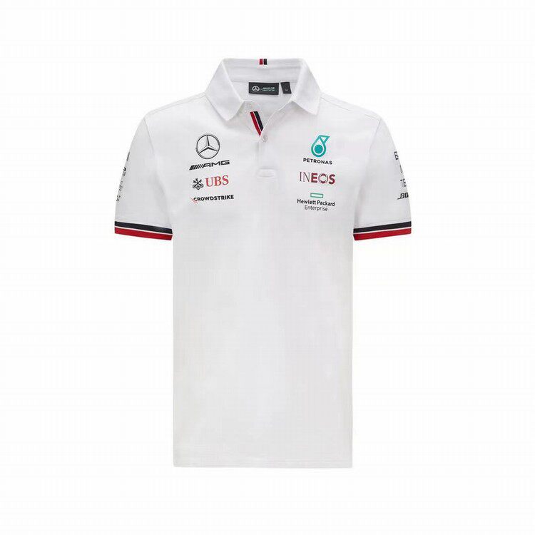2021 new F1 Mercedes-Benz Mercedes team casual racing suit work short-sleeved POLO top Hamilton