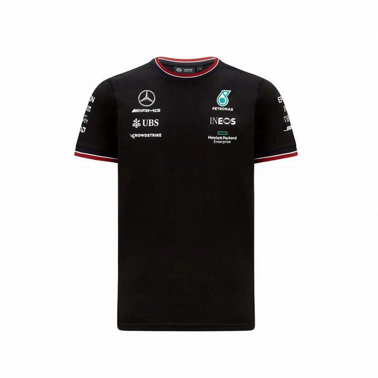 2021 new F1 Mercedes-Benz Mercedes team casual racing suit work short-sleeved top Hamilton T-shirt