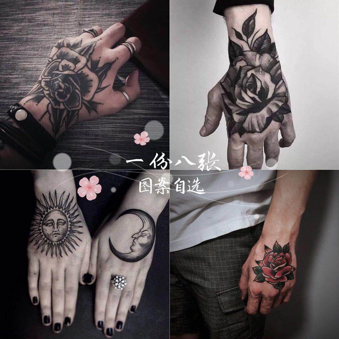 Big Twins male personality wave permanent 1 year 3d tattooed with calf Longbronn Internet Red Dark Department