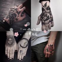 Flower arm geisha tattoo patch ins permanent 1 year male waterproof long-lasting simulation Dragon Blue Dragon flower arm permanent