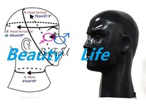 Male face latex headgear latex mask latex hood cosply super thick custom modified medium head