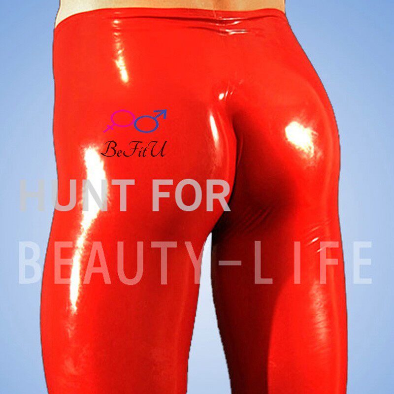 Latex Long Pants With Egg JJ Sleeve Condom Leggings With Socks Anal Seyin Men's Pants Women's Pants Socks-Taobao