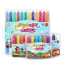 Fun Culture 6-color cream crayon silky rotating crayon box Childrens crayon oil painting stick washable