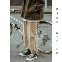 BWXD autumn and winter New Japanese corset pants mens loose casual pants solid color loose versatile ankle-length pants sub tide tide