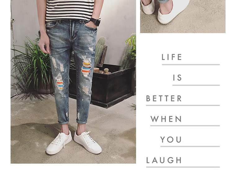 Jeans pour adolescent pieds Slim BWXD pour été - Ref 1485086 Image 54