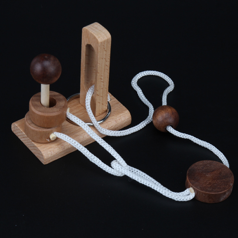 Three-column classical educational toy Kongming lock Luban lock interesting unlock gift golden rooster independent single column double column