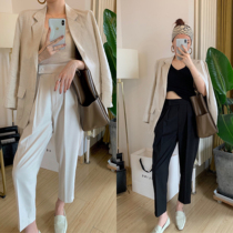 NSS COLLECTION this issue B into Maxmar * show anti-wrinkle hanging high waist linen nine suit pants