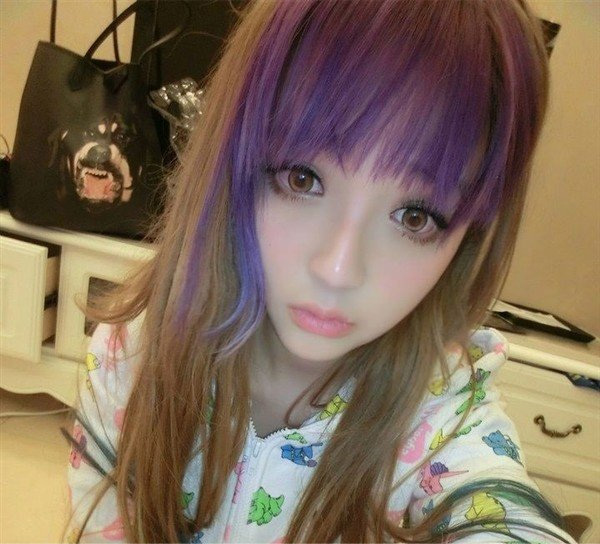 1 gói COS Yingcuo Harajuku rượu vang đỏ xanh xanh tím bạc hồng eyeliner mắt và môi đa-sử dụng bóng mắt son môi lông mày bút chì tonymoly kẻ mắt