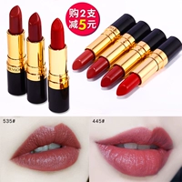 American Revlon / Revlon Lipstick Black Tube Lipstick Son môi Lasting Non-mark Moisturising 225 Bean Paste 325 son đỏ lạnh