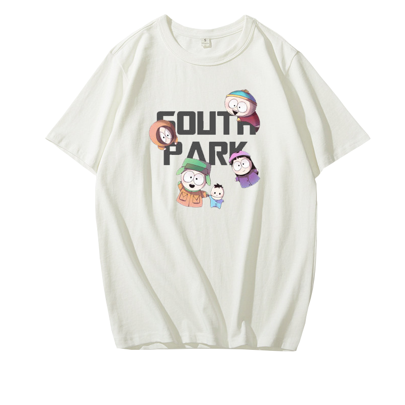 Футболка South Park с надписью Южный Парк, Kenny в коротком рукаве, одежда вокруг Kenny, полурукавная футболка