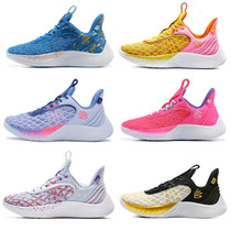 Curry 9th generation UA ​​blue powder Sesame Street joint basketball mens shoes Curry9 purple blue black color lemon yellow actual combat boots women 8