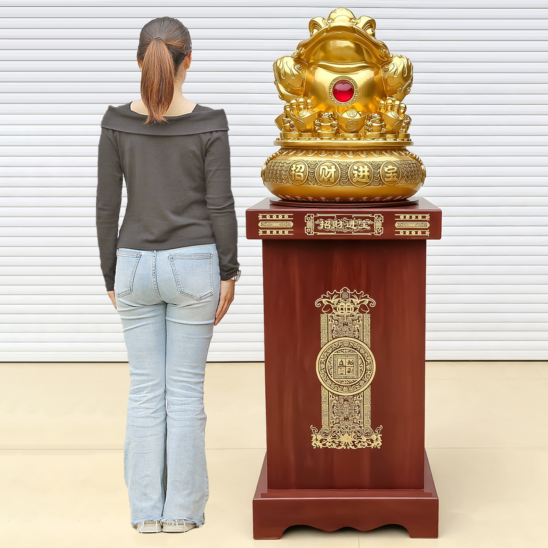 Eight-Sided Golden Toad 360-Degree Rotating Toad Floor Ornament Company Factory Opening Housewarming Gift Office Toad Eight-Sided Golden Toad 360-Degree Rotating Toad Floor Ornament Company Factory Opening Housewarming Gift Office Toad