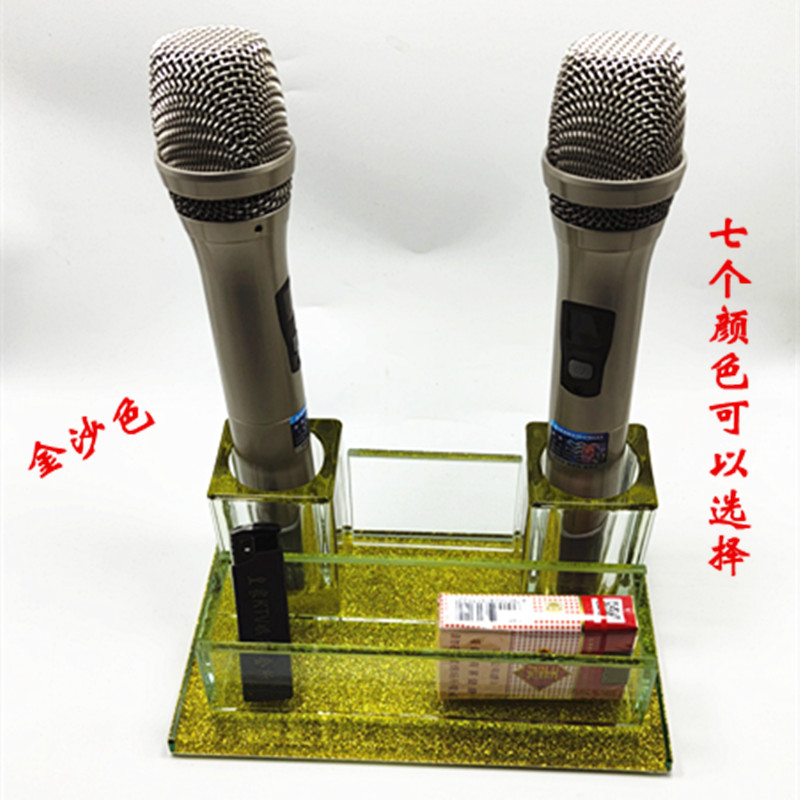 Crystal Microphone Rack Crystal Microphone Microphone Seat Full Transparent Crystal Ktv Microphone Rack Wireless Microphone Rack Bracket