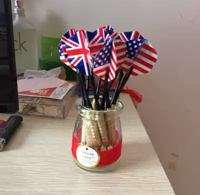  6 sets of copper-plated flying mark needle needle dart needle Plastic rod dart durable tie balloon dart needle