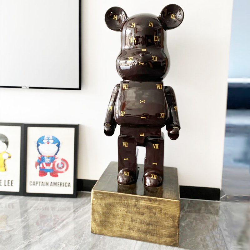 Living room decoration pendulum pieces modern light extravagant high-end mesh red floor large violent bear large swing piece craft gift swing decoration adornment