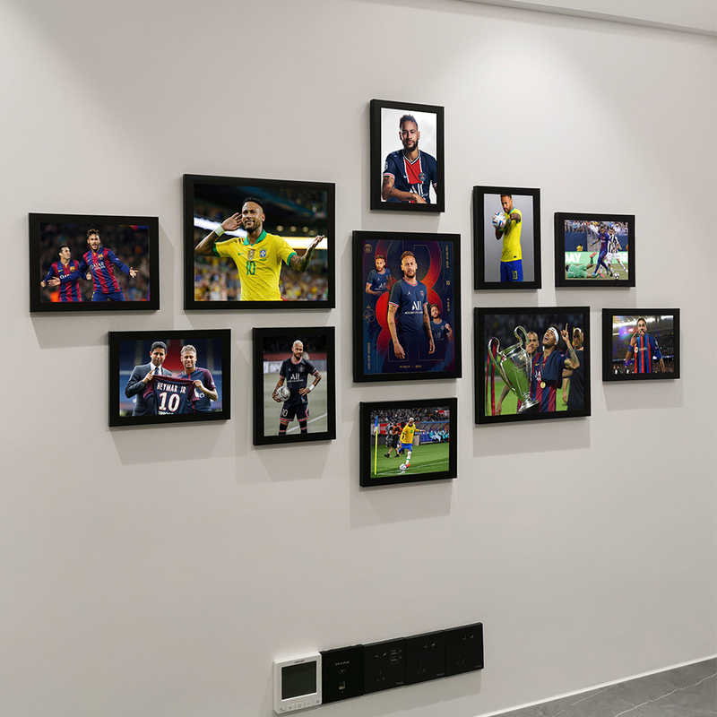 Brazilian Football Player Neymar Poster Photo Sporting Goods Store Wall Decoration Painting Creative Living Room Photo Wall Picture Frame