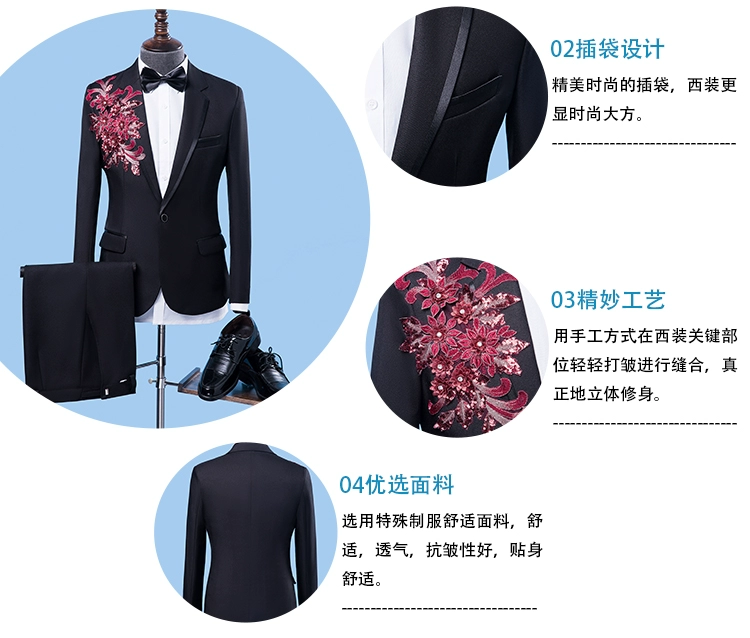 Bộ đồ vest nam mùa xuân mỏng phù hợp với kích thước lớn