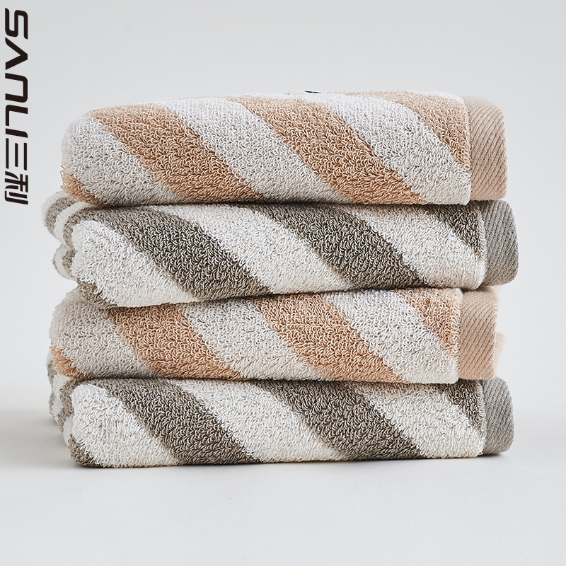 Three Ley Organic Cotton Towel Pure Cotton Wash Face Home Soft Absorbent No Hair Adult Couple Full Cotton Thickened Face Towels