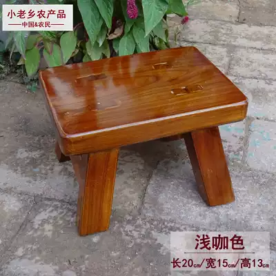 Solid Wood small bench retro children's living room household foot bench adult washing clothes adults throw legs small wooden stool