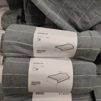 Ikea New Product Light Blue Smlia Cover Cover Single Double -Pperson All -cotton Color Line Толстая ткань толстая ткань лист