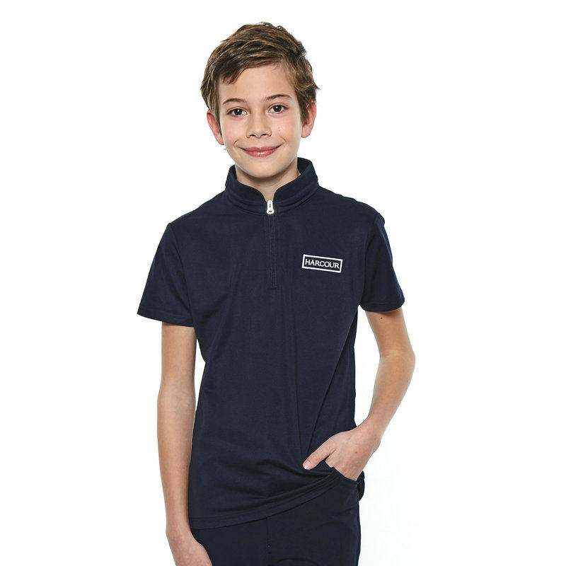 French Harcour equestrian T-shirt short sleeve sunscreen POLO shirt moisture absorption speed dry equestrian blouse summer riding clothing