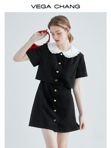 Небольшая дизайнерская кукла, комплект, платье, тренд сезона, кукольный воротник