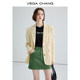 VEGACHANG commuter blazer women's design niche temperament college style chenille top 2023 autumn