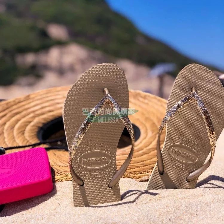 2025 год спот Brazilian counter подлинные Havaianas Havana блестящие блестящие женские шлепанцы