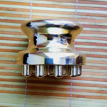 Copper round massage comb hand body head meridian comb face scalp shoulder neck scraping head wide tooth comb