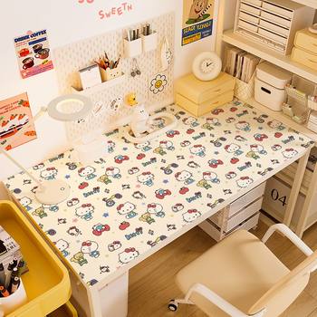 Hellokitty kidie leather table mat cute cartoon pink girl desk mat office computer desk cloth Hellokitty kidie leather table mat cute cartoon pink girl desk mat office computer desk cloth