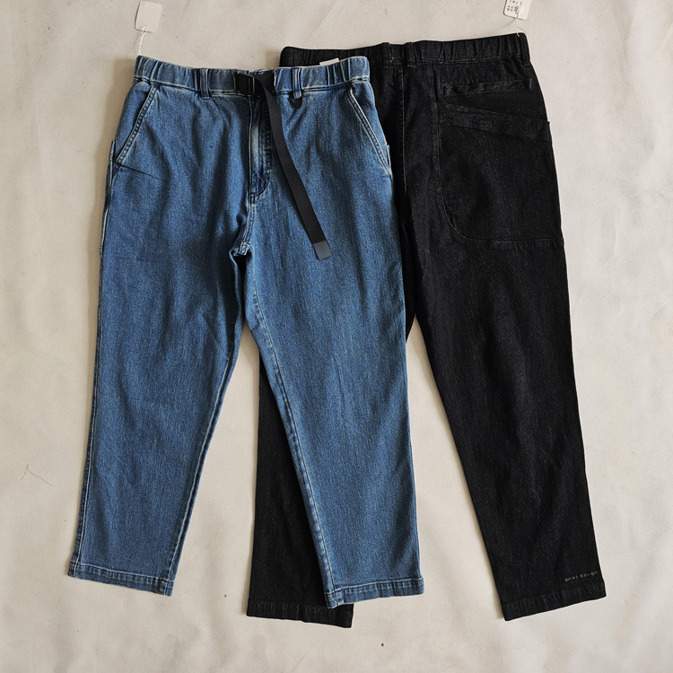 351265 Multi-Size Men's Japanese Style Sun-Protective Elastic Waistband Asian Fit Outdoor Tapered Jeans