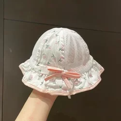 어린이 모자 어부의 모자 아기와 유아 귀여운 유행 유행 조절 가능한 여자 아기 공주 햇볕 쬐인 얇은 여름 아기