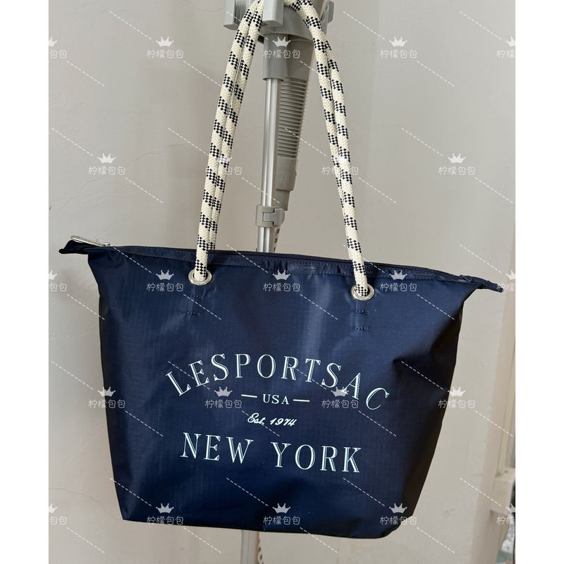 Foreign Trade Le Brand Handbag for Women, Letter Print Nylon Handbag, Small Sheep Tote Bag, Small Reversible Tote Bag