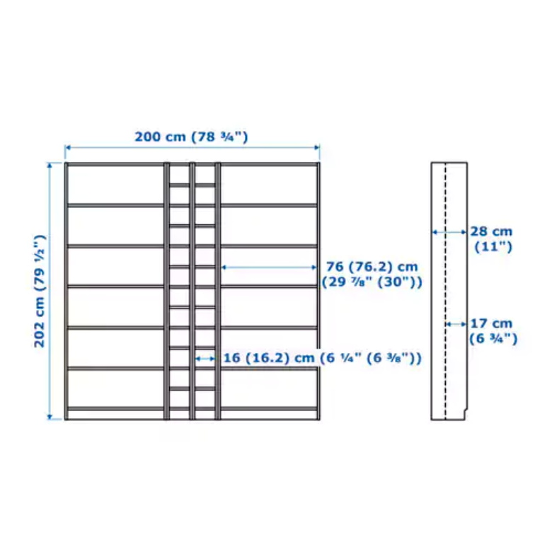 IKEA IKEA mua trong nước Tủ sách Billy màu trắng nâu nội thất giá sách chính hãng đảm bảo giá gỗ treo tường