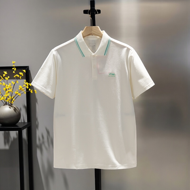 Li-Ning Polo Shirt for Men, 2026 Summer New Fashion Trendy Versatile Sweat-Wicking Turn-Down Collar Short-Sleeve Aplw201 Li-Ning Polo Shirt for Men, 2026 Summer New Fashion Trendy Versatile Sweat-Wicking Turn-Down Collar Short-Sleeve Aplw201