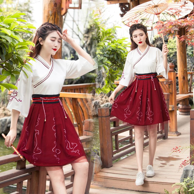 Send Mingyue Dance Clothes Han Elements Ancient Style Send Mingyue Costume Hanfu Female Students Chinese Style Costume Set