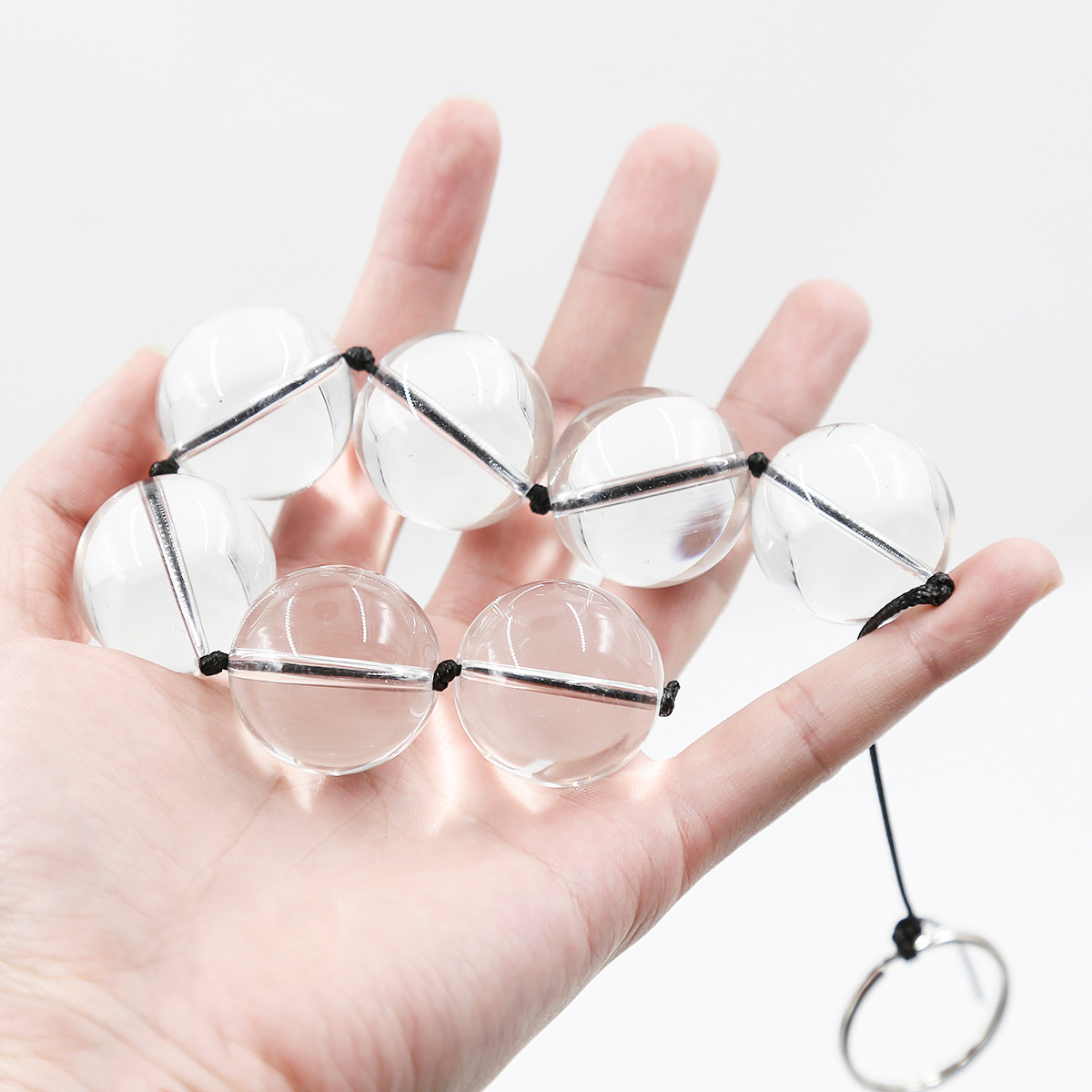 Back court anal plug pull bead tail small small female chrysanthemum dilator anal SM male slave adult sex toys