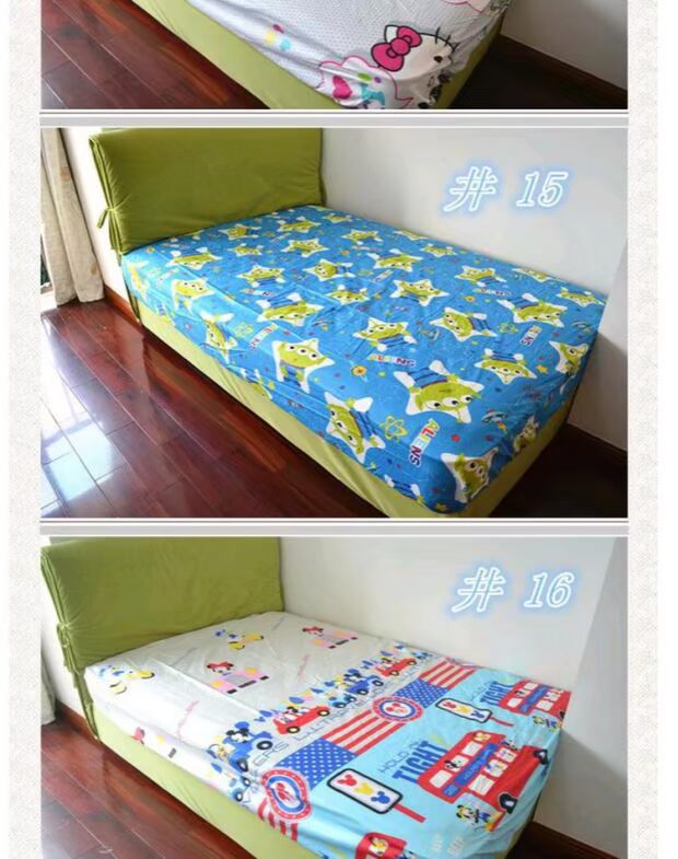 Giường trẻ em một mảnh 1 m 5 giường ba chân cotton hoạt hình 90cm1m túi giường tầng 	ga chun trải giường 2mx2m2	