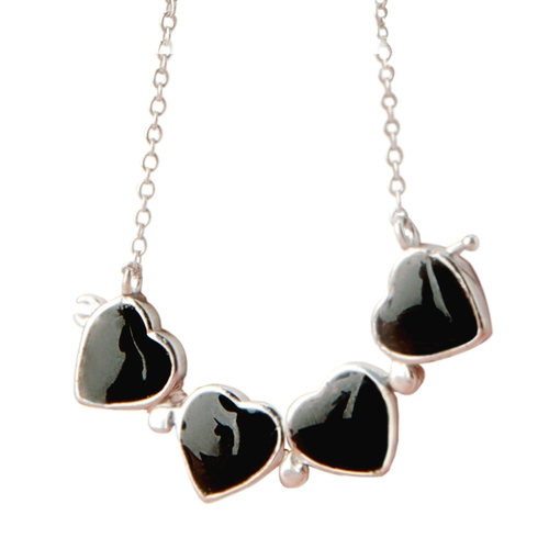 Сувенир, подвеска ручной работы, ожерелье, цепочка, четырехлистный клевер, серебро 925 пробы